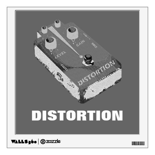 Electric Guitar Distortion Pedal  Wall Sticker