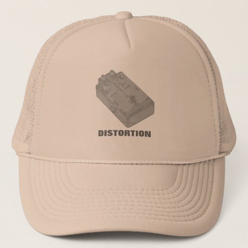 Electric Guitar Distortion Pedal White Charcoal Trucker Hat