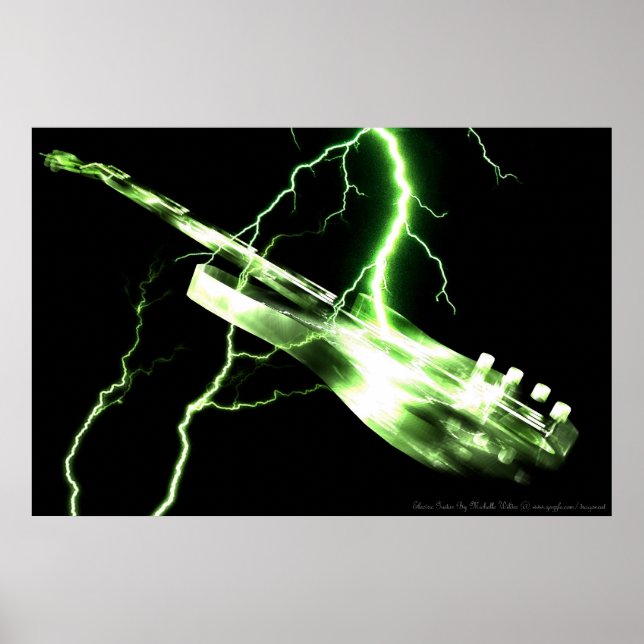 ELECTRIC GUITAR green Poster (Front)