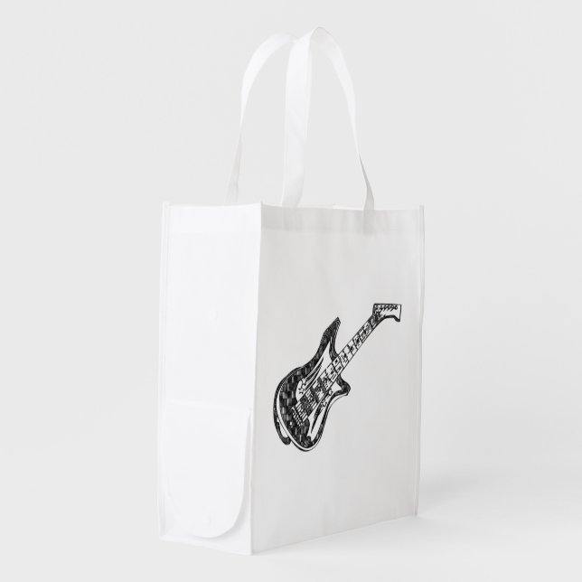 Electric Guitar Grocery Bag (Front Side)