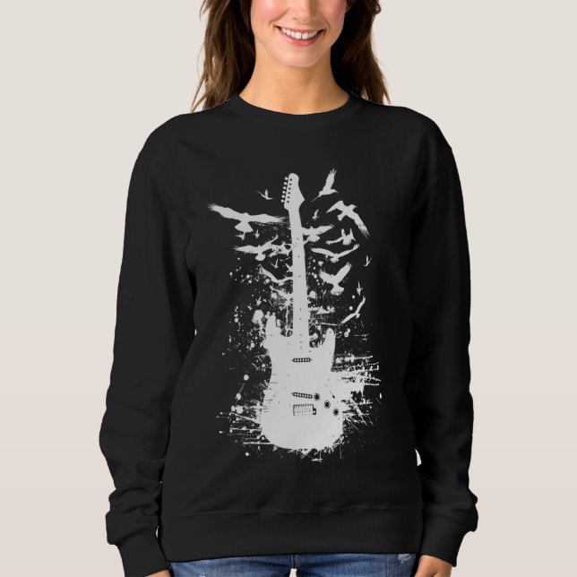 Electric Guitar Grunge Sweatshirt (Front)