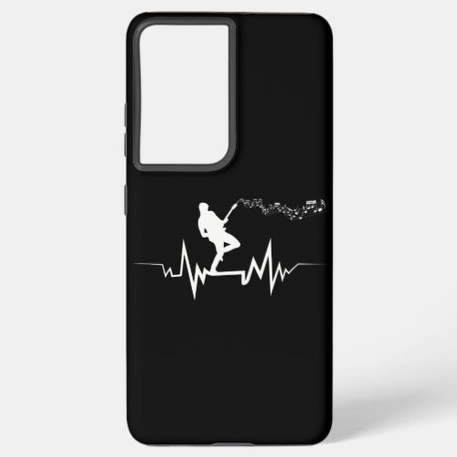 Electric Guitar Heartbeat Cool Gift for Guitarists Samsung Galaxy S21 Ultra Case