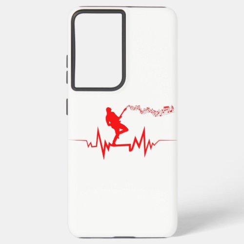 Electric Guitar Heartbeat Cool Gift for Guitarists Samsung Galaxy S21 Ultra Case