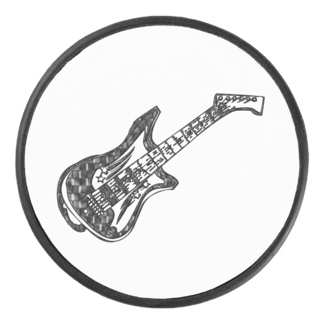 Electric Guitar Hockey Puck (Front)