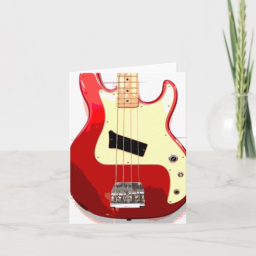 Electric Guitar in Red Card