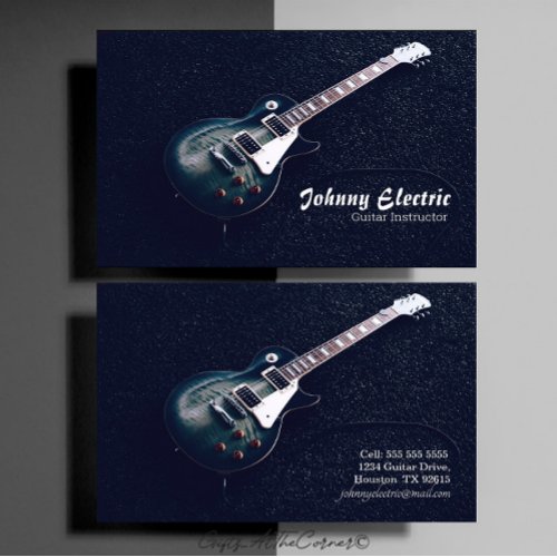 Electric Guitar Instructor Business Card