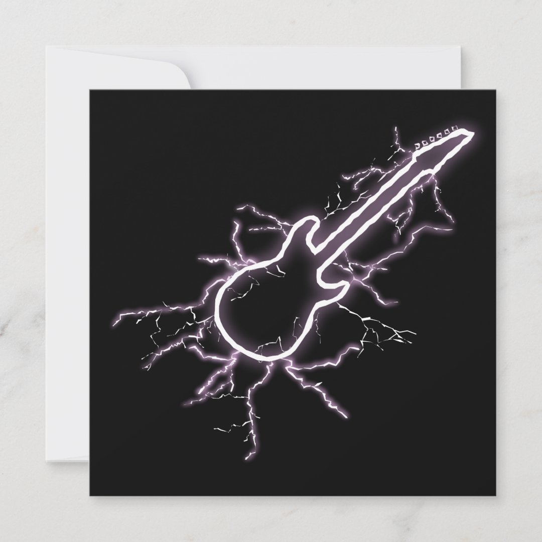 Electric Guitar Invitation Zazzle
