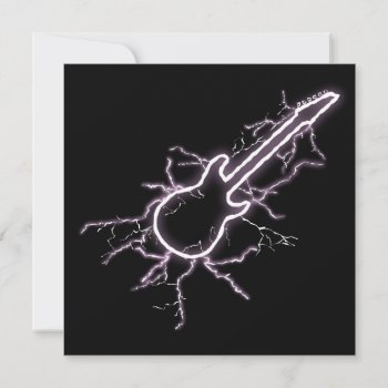 Electric Guitar Invitation by warrior_woman at Zazzle