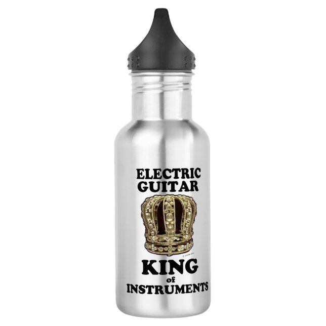 Electric Guitar King of Instruments Stainless Steel Water Bottle (Left)