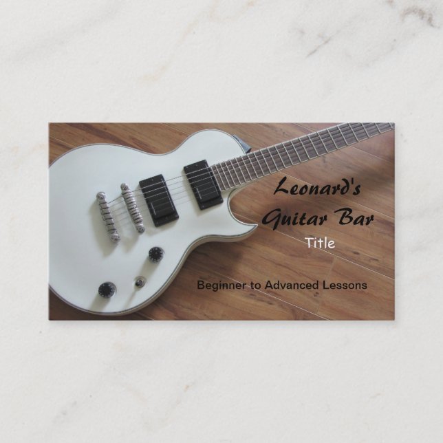 Electric Guitar - Lessons Business Card (Front)