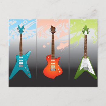 Electric Guitar Lovers Dream Postcard by StarStruckDezigns at Zazzle