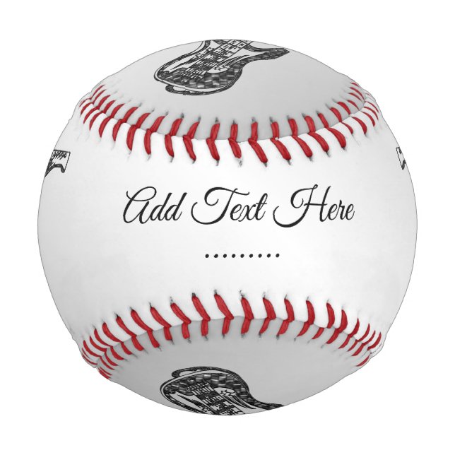 Electric Guitar Monogram  Baseball (Back)