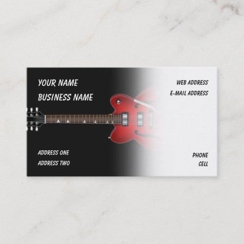 Electric Guitar _ Music Business Card