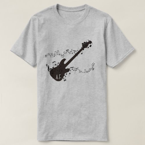 Electric Guitar  Music Notes Personalized Gift T_Shirt