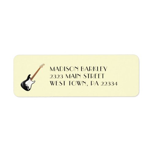 Electric Guitar Musician Music Teacher Label