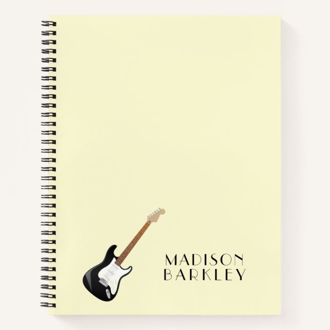 Electric Guitar Musician Music Teacher Notebook (Front)