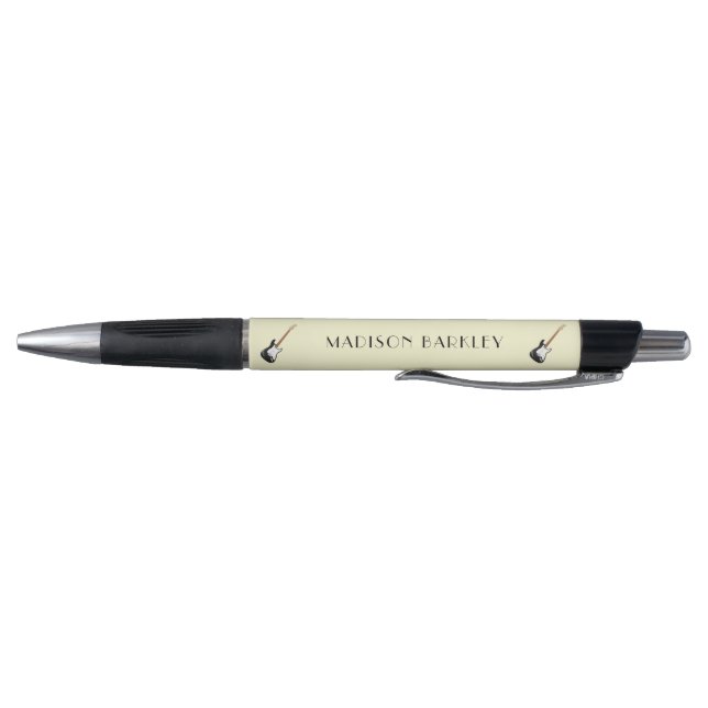Electric Guitar Musician Music Teacher Pen (Bottom)