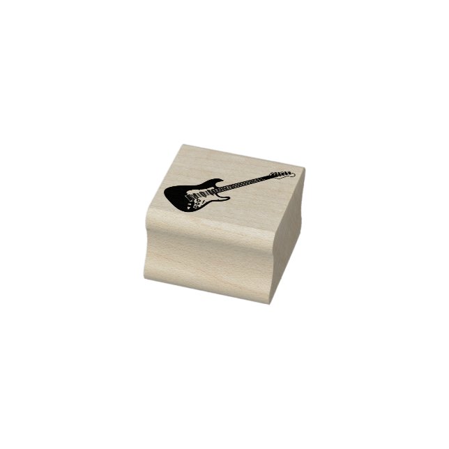 Electric Guitar Musician Music Teacher Rubber Stamp (Stamp)