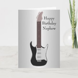 Electric Guitar Nephew Birthday Card
