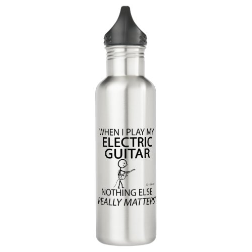 Electric Guitar Nothing Else Matters Stainless Steel Water Bottle