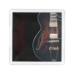Electric Guitar On Black Acrylic Tray