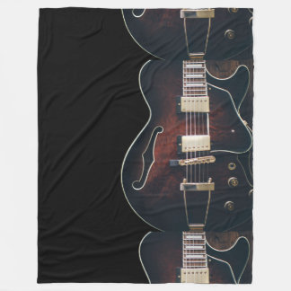 Electric Guitar On Black Fleece Blanket