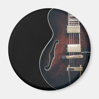 Electric Guitar On Black Magnet