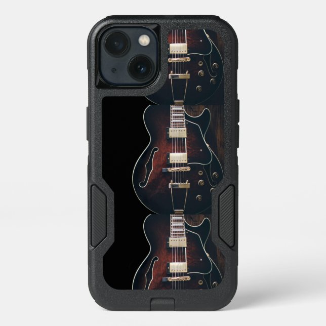 Electric Guitar On Black Otterbox iPhone Case (Back)