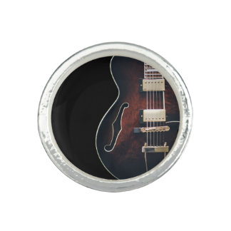 Electric Guitar On Black Ring