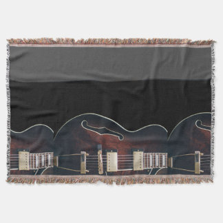 Electric Guitar On Black Throw Blanket