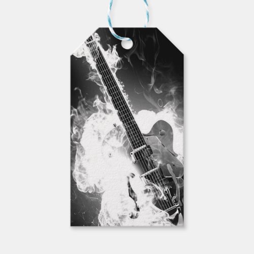 Electric Guitar on Fire Gift Tags