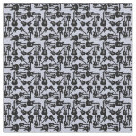 Electric Guitar Pattern CUSTOM COLOR Music Fabric