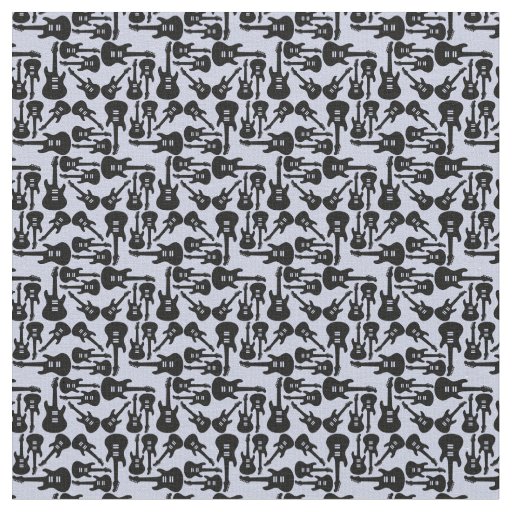 Electric Guitar Pattern CUSTOM COLOR Music Fabric
