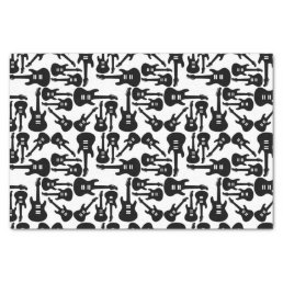 Electric Guitar Pattern Music Themed CUSTOM COLOR Tissue Paper
