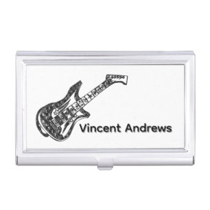 Electric Guitar Personal Business Card Case