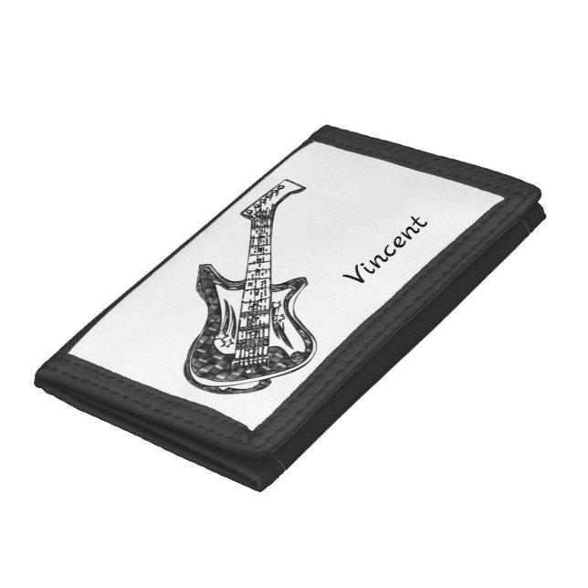 Electric Guitar Personal Trifold Wallet (Bottom)