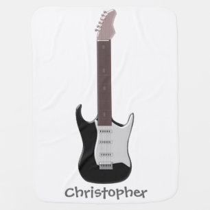 Electric Guitar Personalised Stroller Blanket