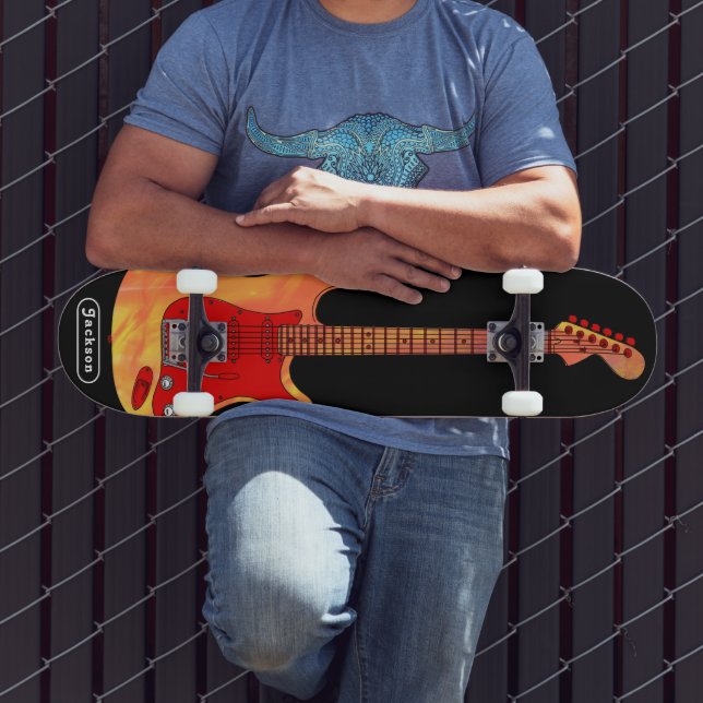 Electric Guitar Personalized Skateboard (Outdoor 3)