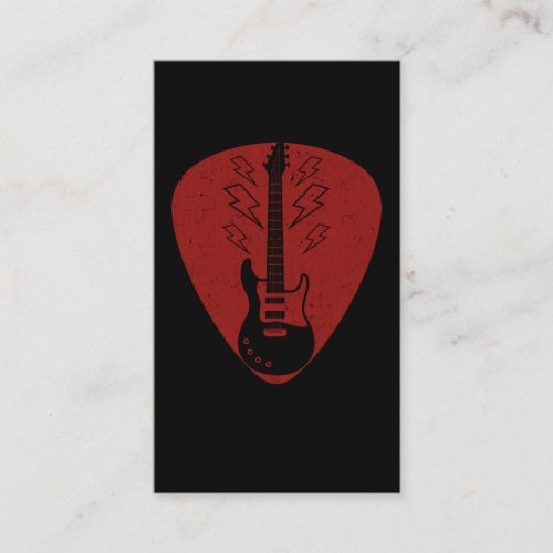 Electric Guitar Pick Rock Guitarist Business Card
