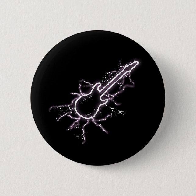 Electric Guitar Pinback Button (Front)