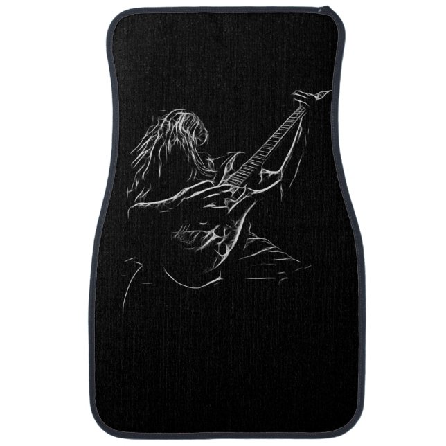 Electric Guitar Player Car Mat (Front)