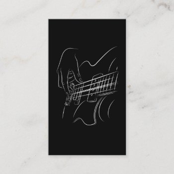 Electric Guitar Player Jazz Music Love Musician Business Card by Designer_Store_Ger at Zazzle