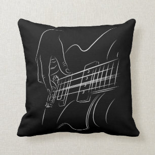 Electric Guitar Player Jazz Music Love Musician Throw Pillow