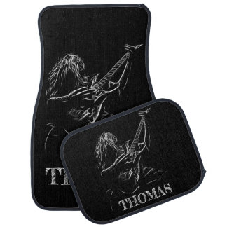 Electric Guitar Player Personalized Car Floor Mat