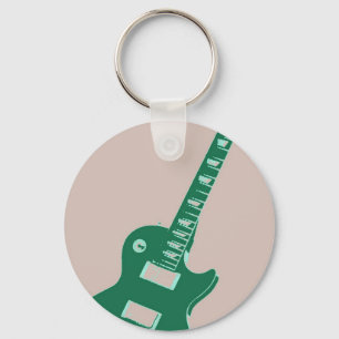 Electric Guitar Pop Art Keychain