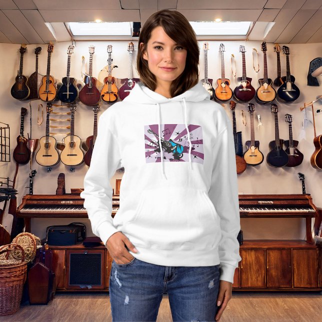 Electric Guitar Pop Art Music Rock Grunge Hoodie (Creator Uploaded)