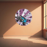 Electric Guitar Pop Art Music Rock Grunge Large Clock<br><div class="desc">Keep time with attitude using this electric guitar pop art wall clock. Featuring a vibrant blue guitar, purple rays, and grunge textures, it’s perfect for bedrooms, music studios, dorms, or creative spaces. Whether you’re a musician or just love bold design, this clock brings energy and style to any wall while...</div>