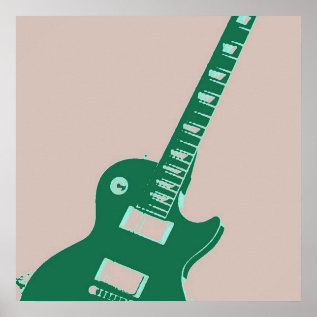 Electric Guitar Pop Art Poster (Front)