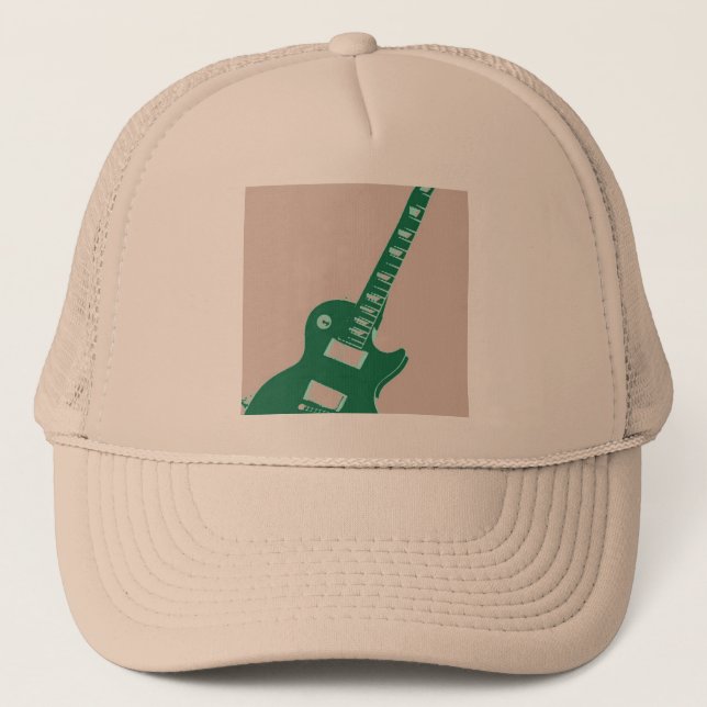 Electric Guitar Pop Art Trucker Hat (Front)
