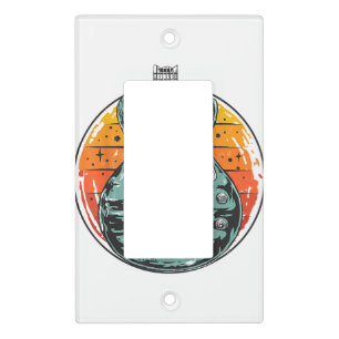 Electric Guitar Retro Sunset Vintage Music Band Gu Light Switch Cover